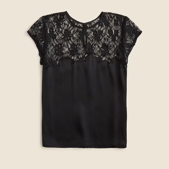 J. Crew Tops - J.Crew Satin & lace top